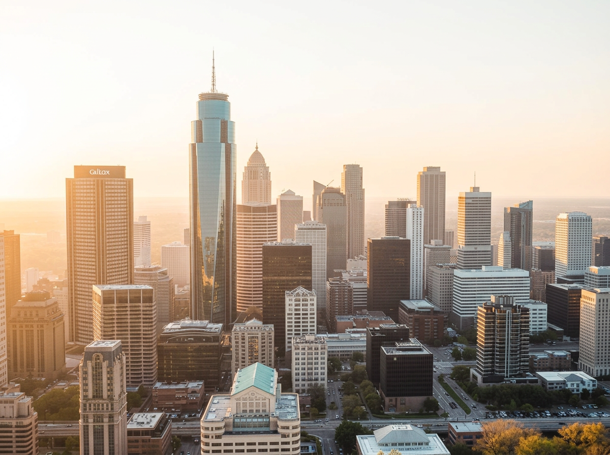 Atlanta skyline at golden hour